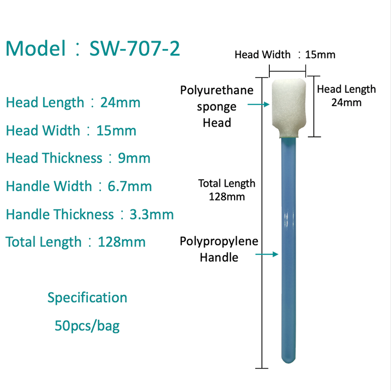 SW-707-2 pravoúhlý výtěr hlavy houby pro tiskárnu
