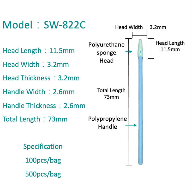 SW-822C pěnové čisticí výtěry