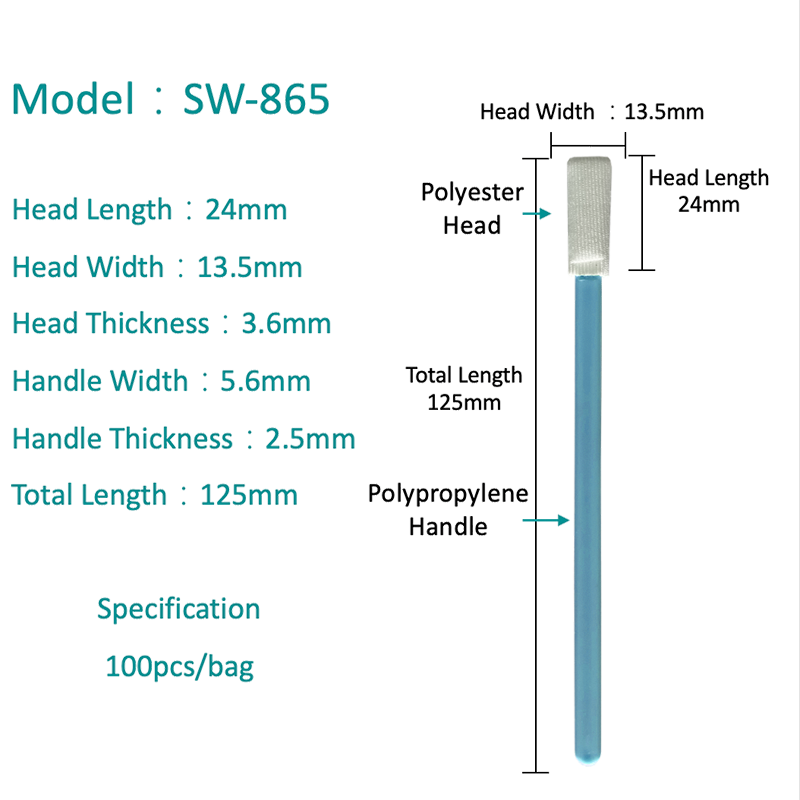 SW-865 Malá hlava sterilní polyester výtěr
