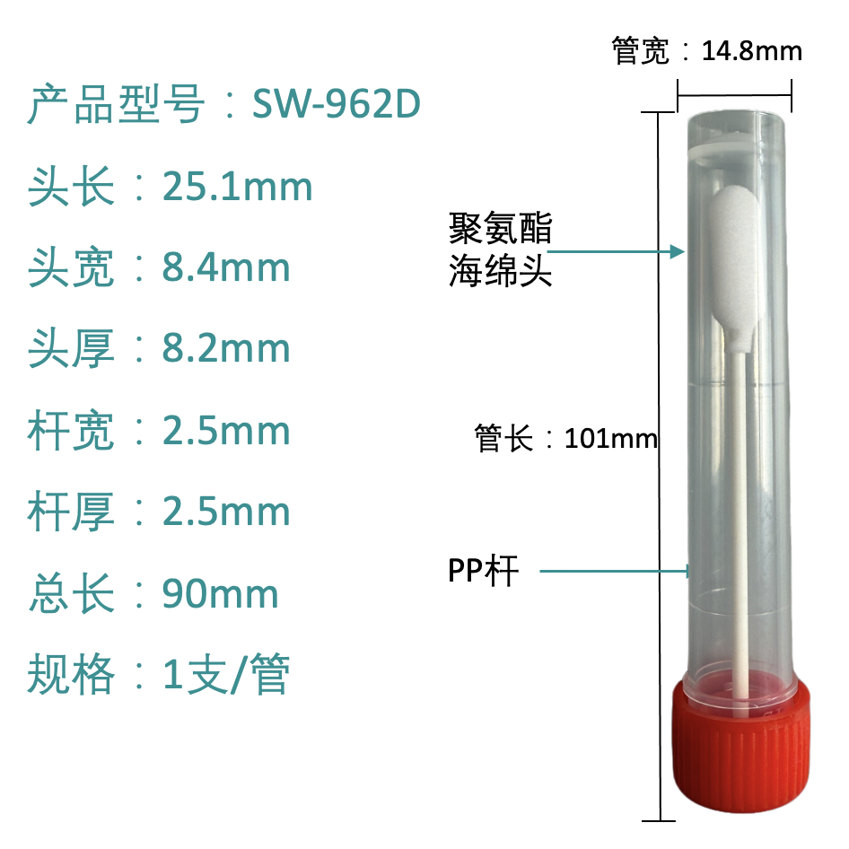 SW-962D přesný čisticí tampon (tip z polyuretanové pěny)